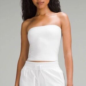 Lululemon NWT Wundermost Ultra Soft Nulu White Strapless Tube Top Size XL